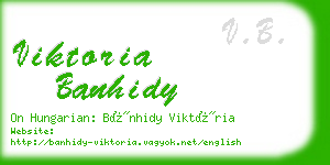 viktoria banhidy business card